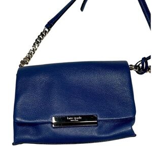 KATE SPADE crossbody bag authentic navy blue shoulder purse genuine leather bag